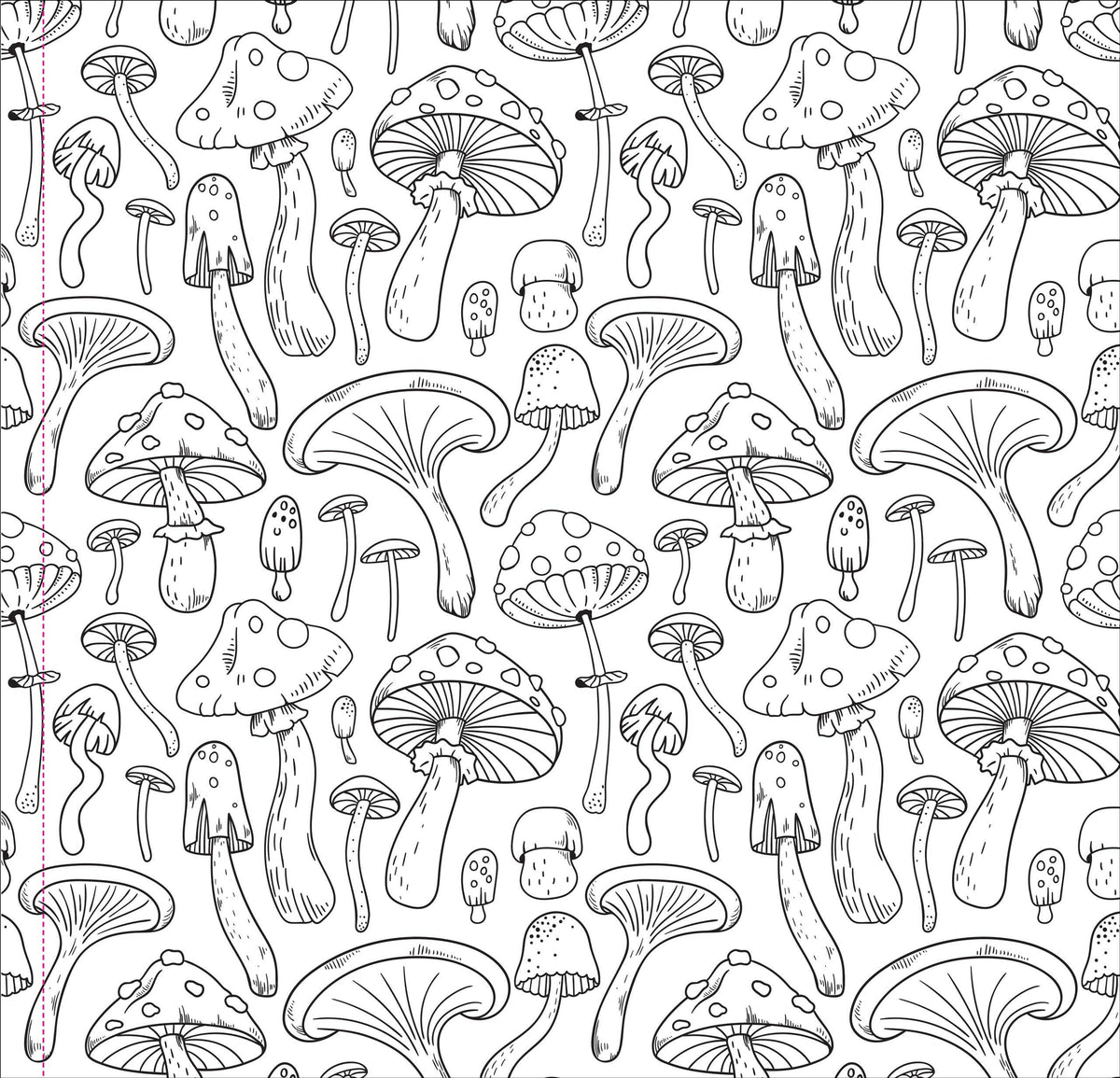 Mushrooms Adult Coloring Book
