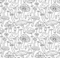 Mushrooms Adult Coloring Book