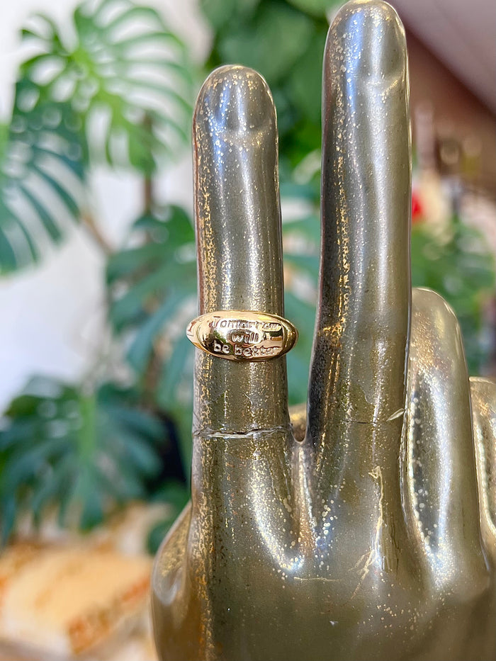 Tomorrow Will Be Better 18K GP Ring