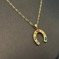18K Gold Plated Horseshoe Necklace