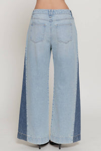 Caroline Two Tone Wide Leg Jeans