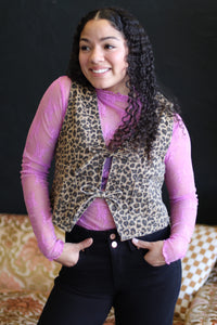 580 Lace Layer Top + Bright Mauve