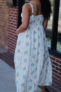 Ocean Corset Midi Dress