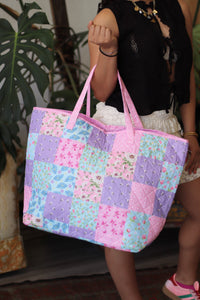 "Spring Garden" Quilted Tote Bag