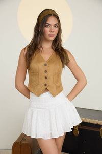 Arizona Camel Suede Vest