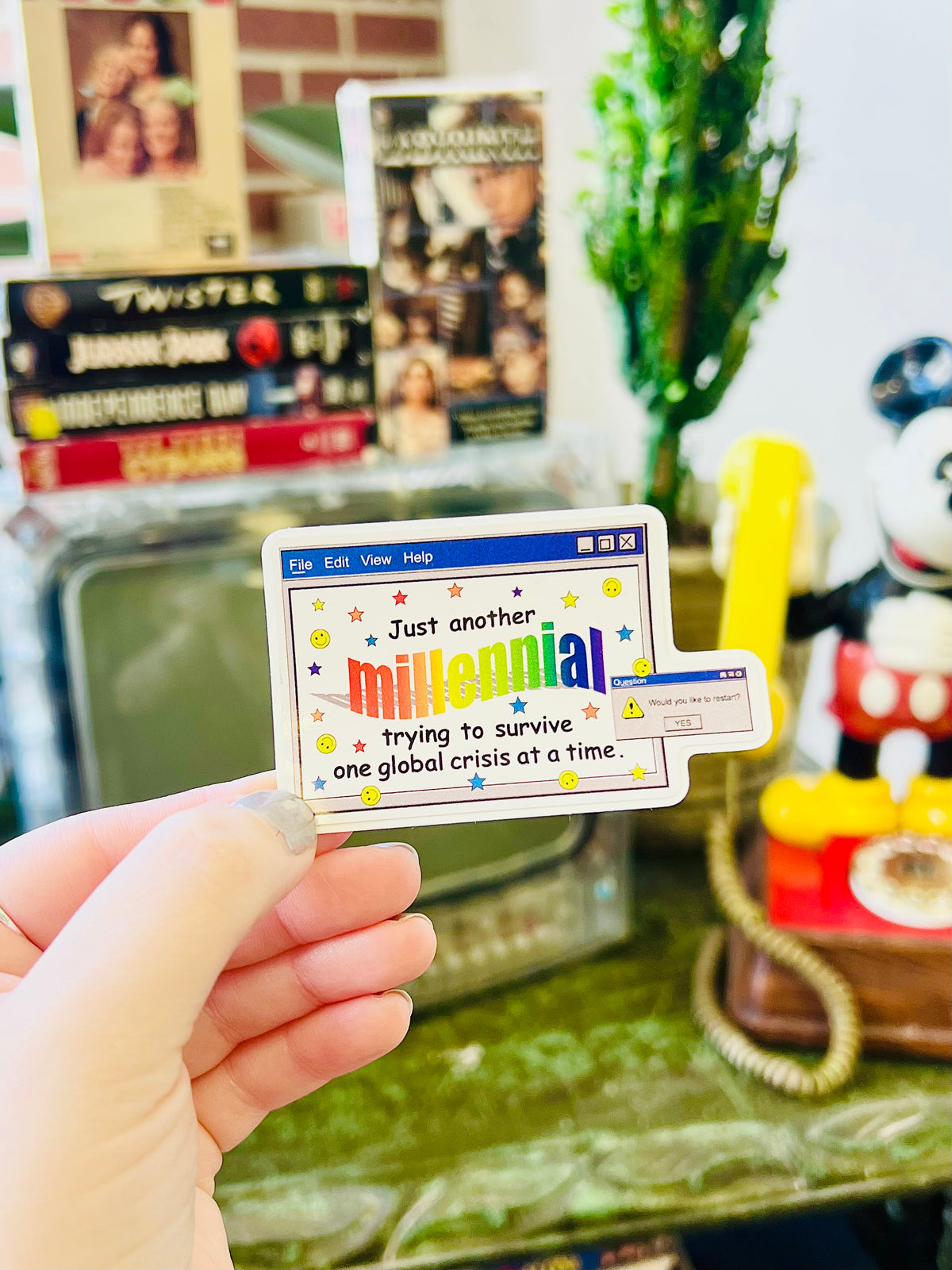 Just Another Millennial Trying To Survive Sticker