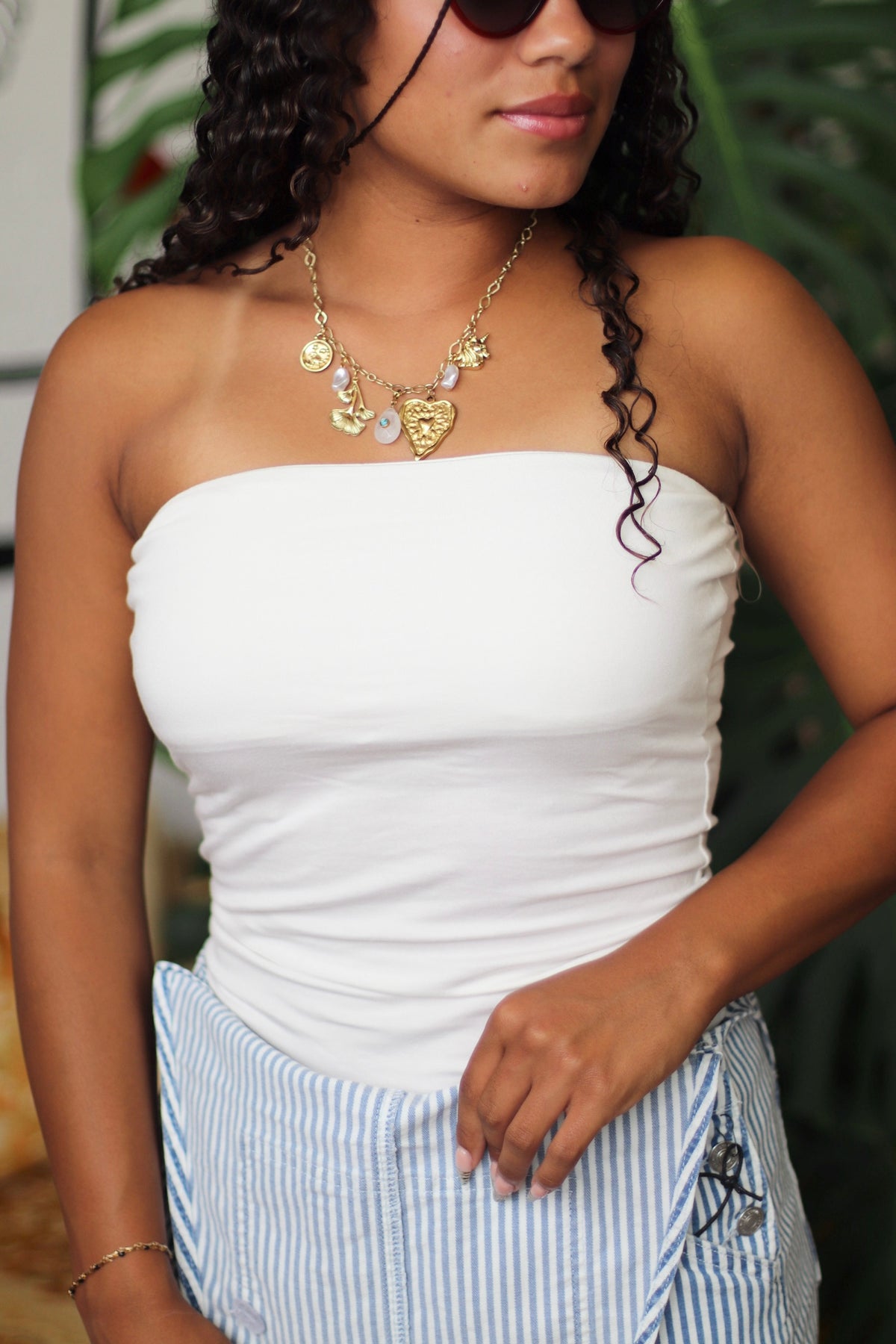 White Full Length Tube Top