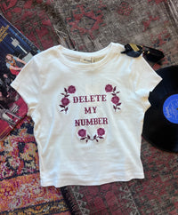 Delete My Number Cropped Tee