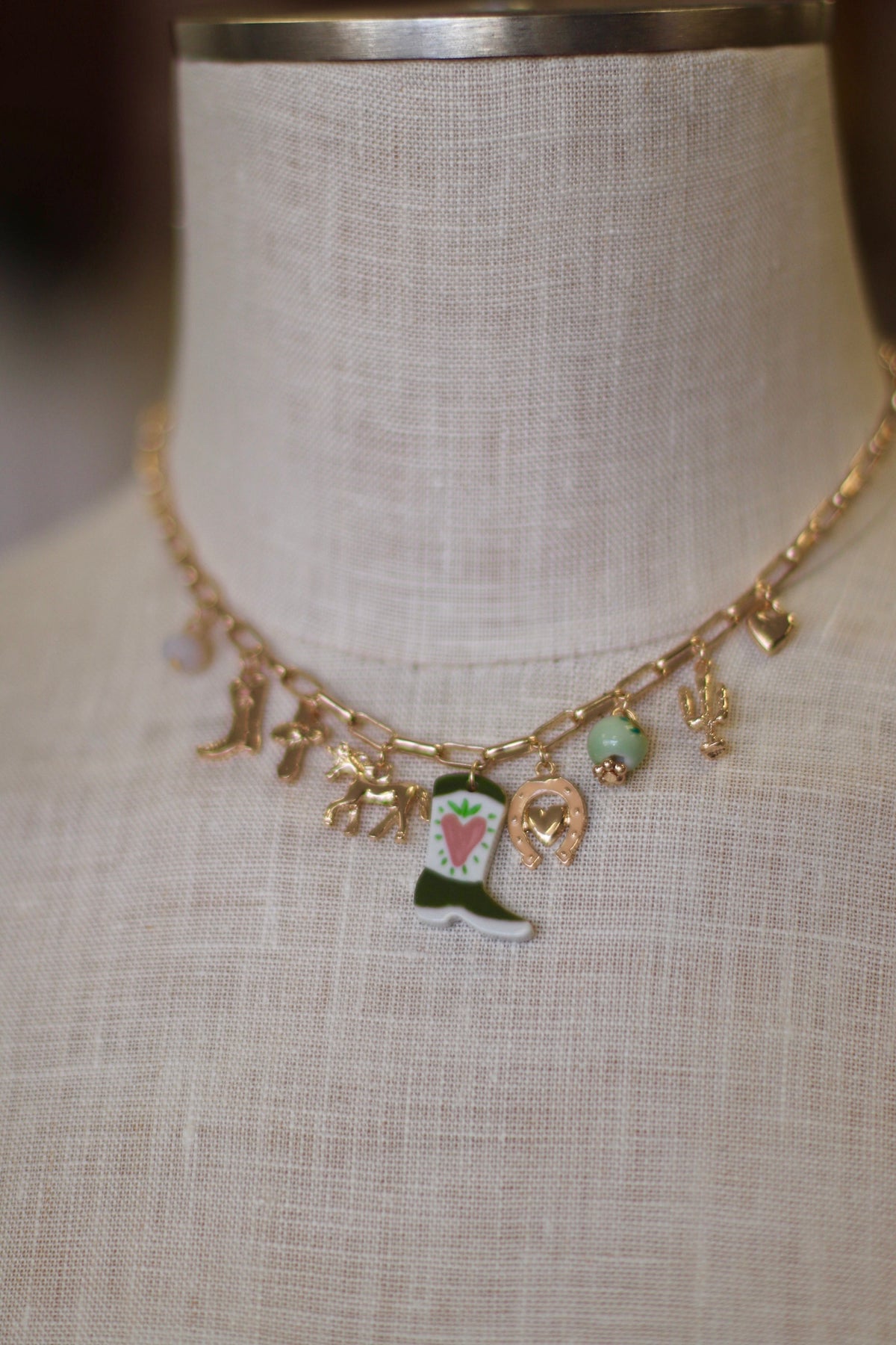 Gold Western Vibe Charm Necklace