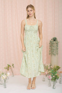 Garden Corset Midi Dress