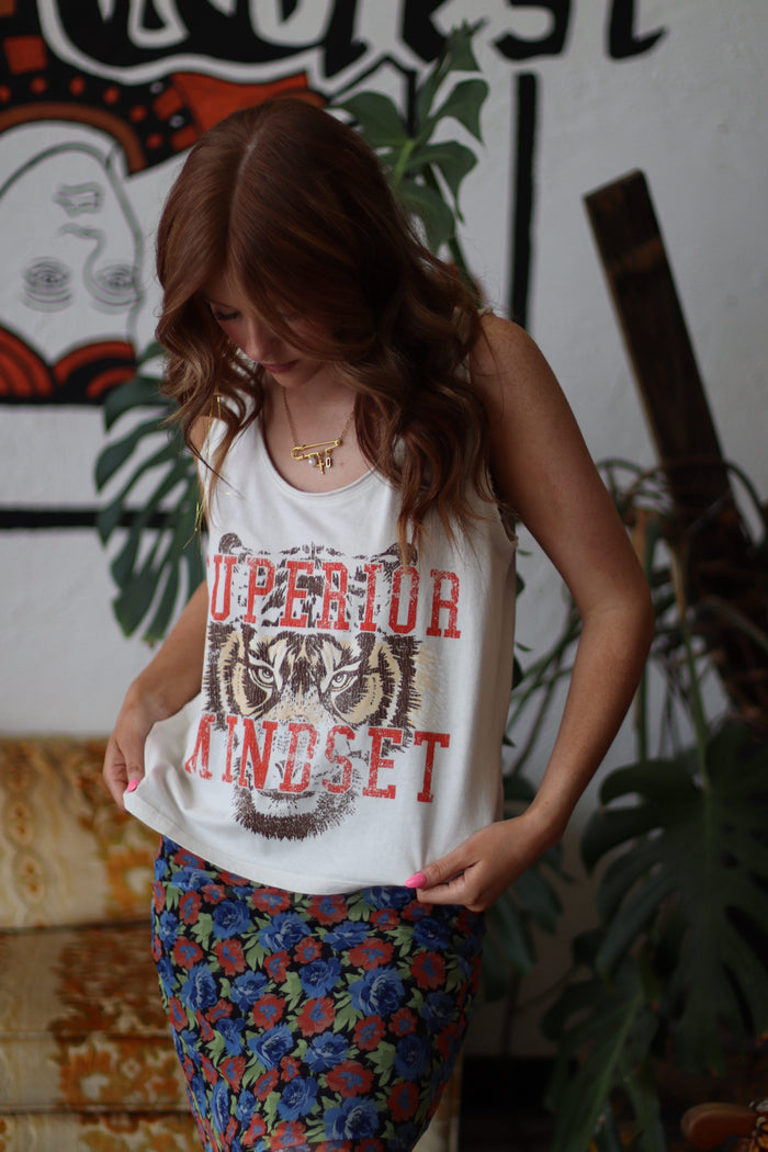 Superior Mindset Raw Edge Graphic Tank
