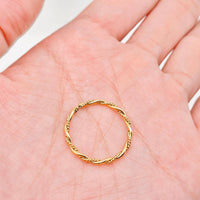 18K Gold Plated Dainty Rope Ring