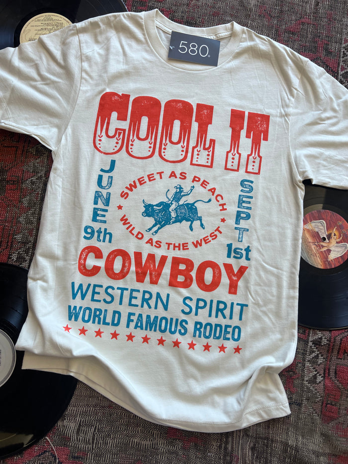 Ivory Cool It Cowboy Graphic Tee