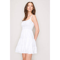 White Sleeveless A-Line Mini Dress
