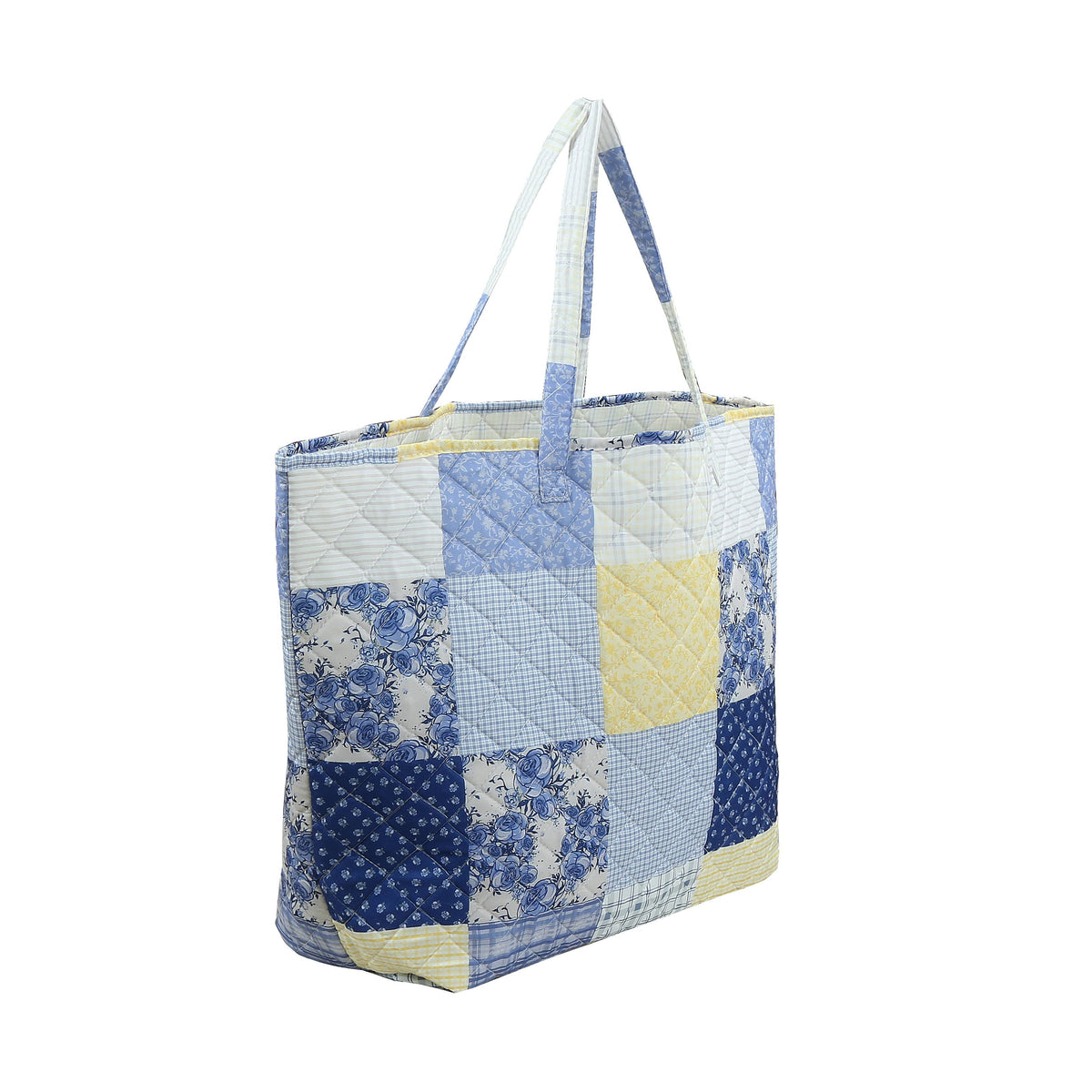 "Garden Walk in Bluebell" Quilted Tote Bag