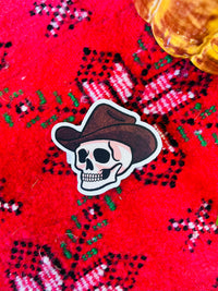 Cowboy Skull Sticker