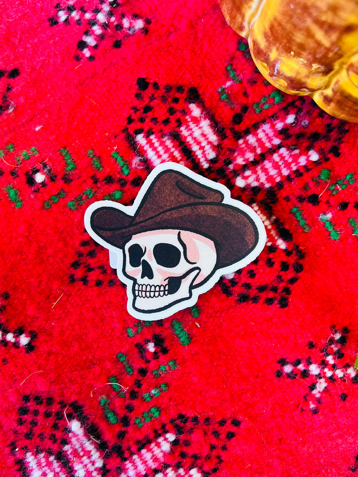 Cowboy Skull Sticker