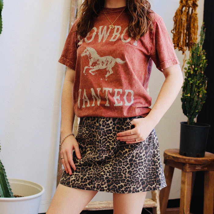 Mineral Wash Cowboy Tee + Wine