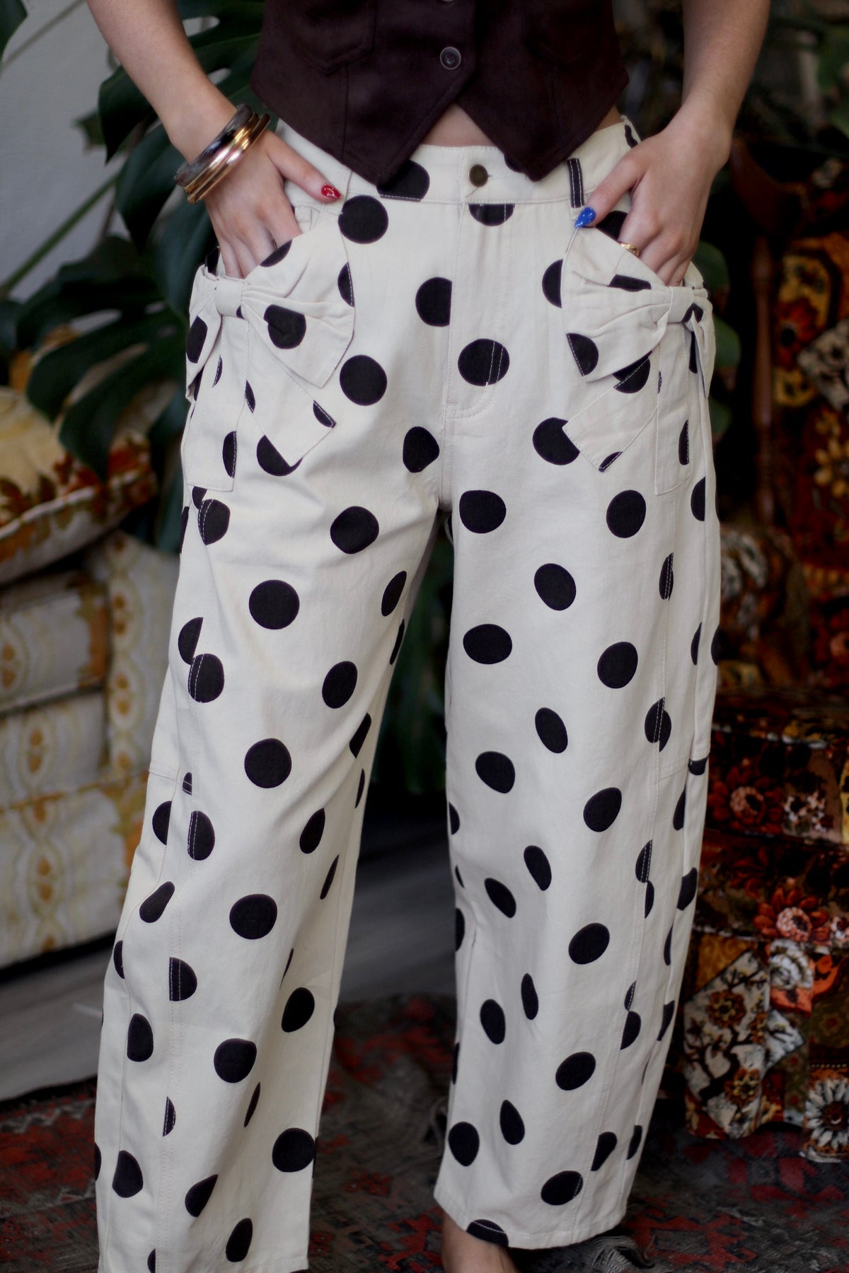 Keaton Polka Dot Wide Leg Pants