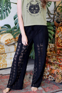 Summer Lace Pants in Black
