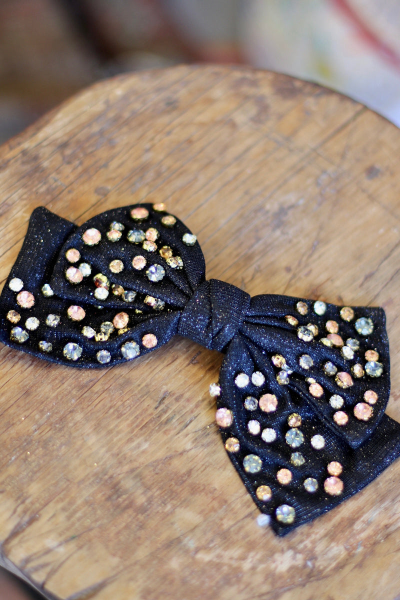 Metallic Rhinestone Bow