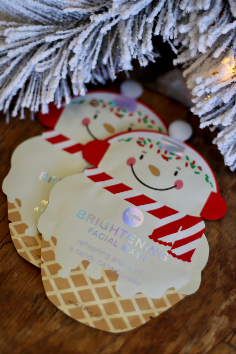 Candy Cane Sundae Christmas Holiday Brightening Facial Mask