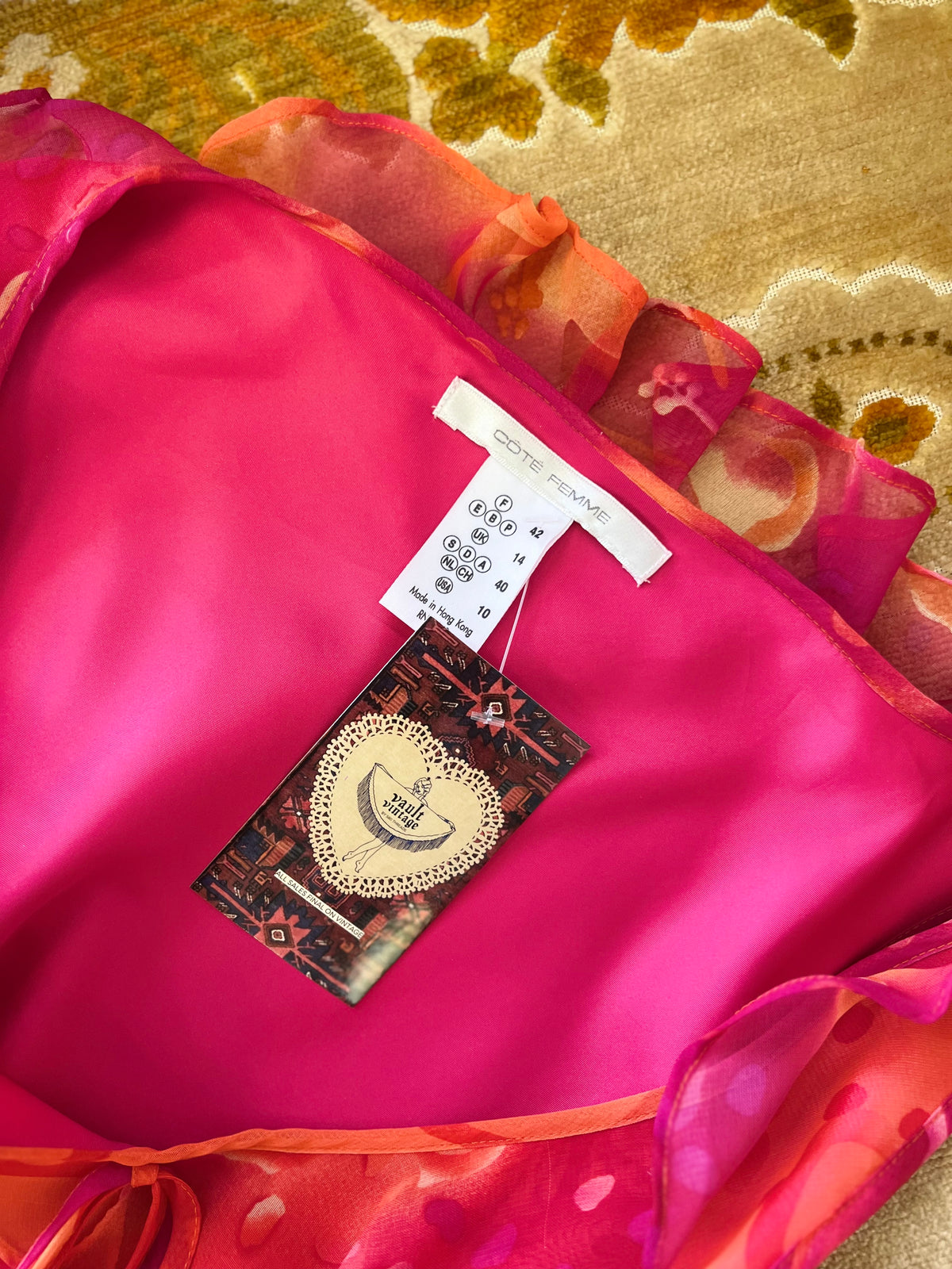 Vault | Sunset Pink & Orange Dress size 10