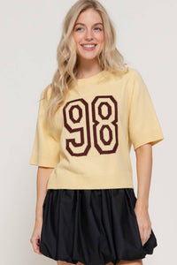 Mellie Short Sleeve 98 Sweater Top + Butter