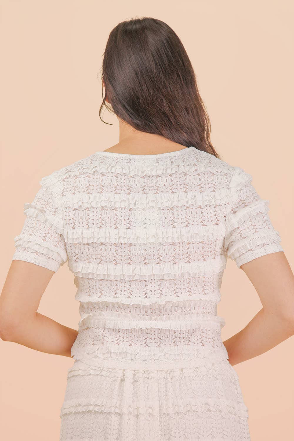 Prairie Grunge White Lace Top