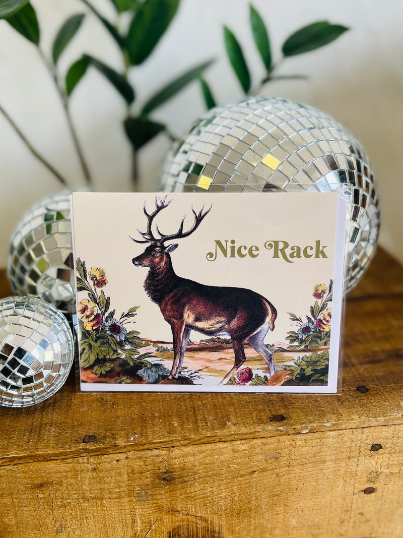 Nice Rack Funny Deer Card