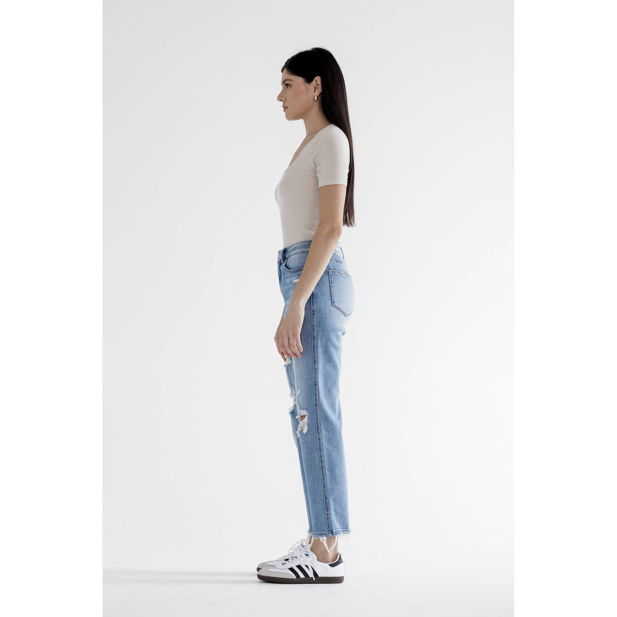 Carter High Rise Ripped Jeans