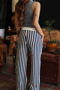 Stella Stripe Pants + Black