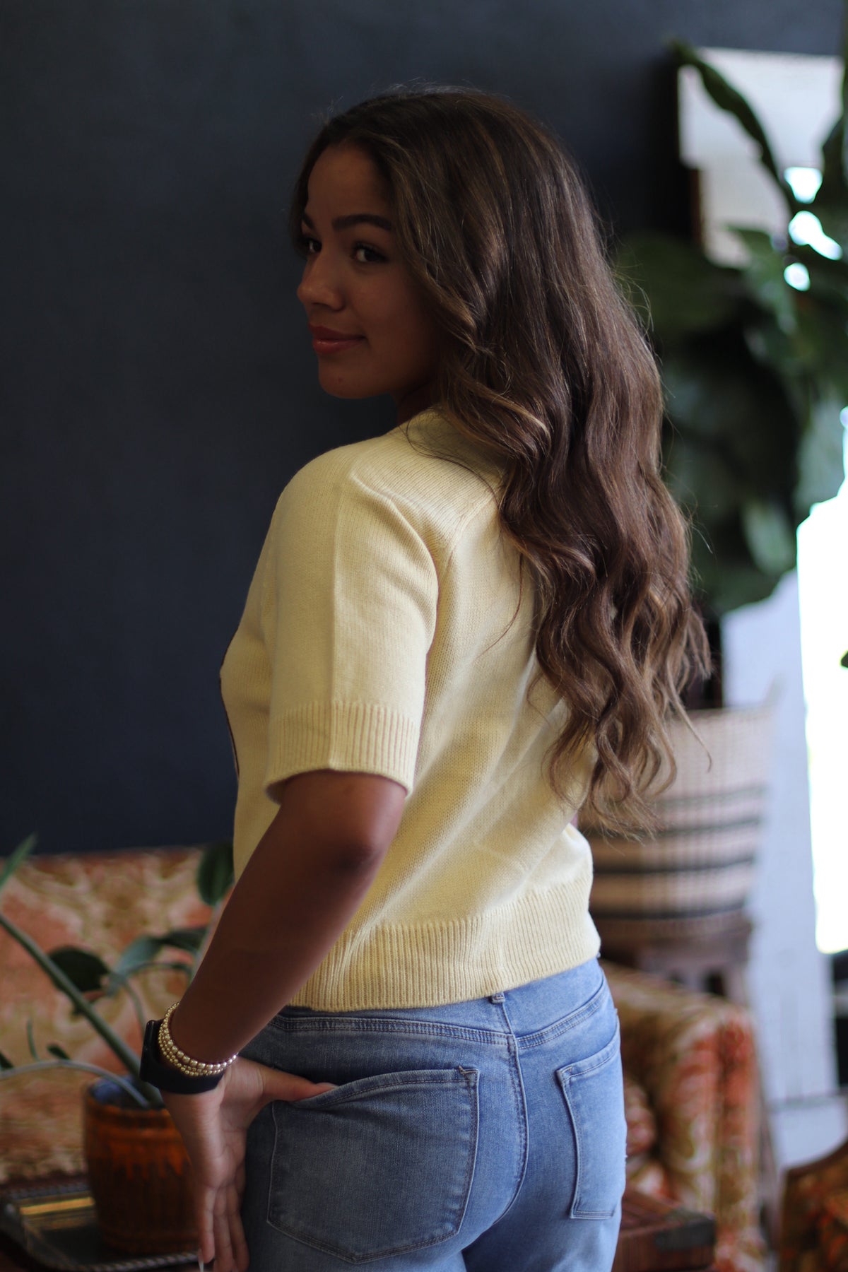 Mellie Short Sleeve 98 Sweater Top + Butter