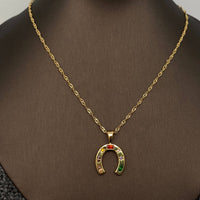 18K Gold Plated Horseshoe Necklace