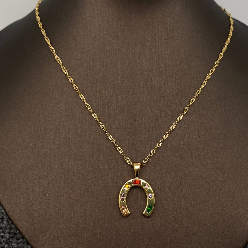 18K Gold Plated Horseshoe Necklace
