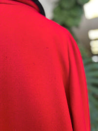 Vault Vintage | Red Wool Fur Collar Coat L/XL