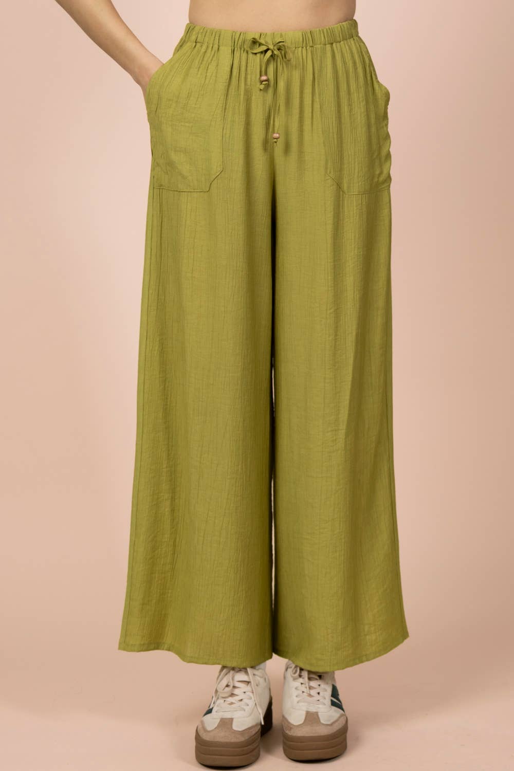 Allie Avocado Linen Pants