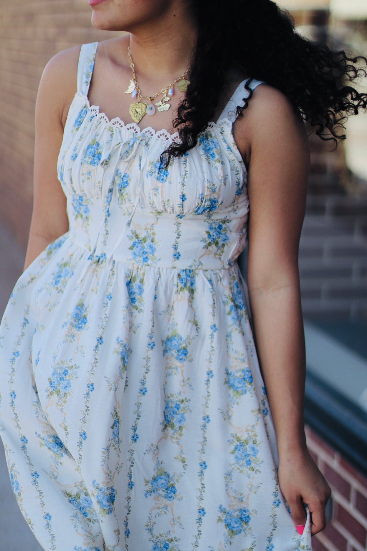 Ocean Corset Midi Dress