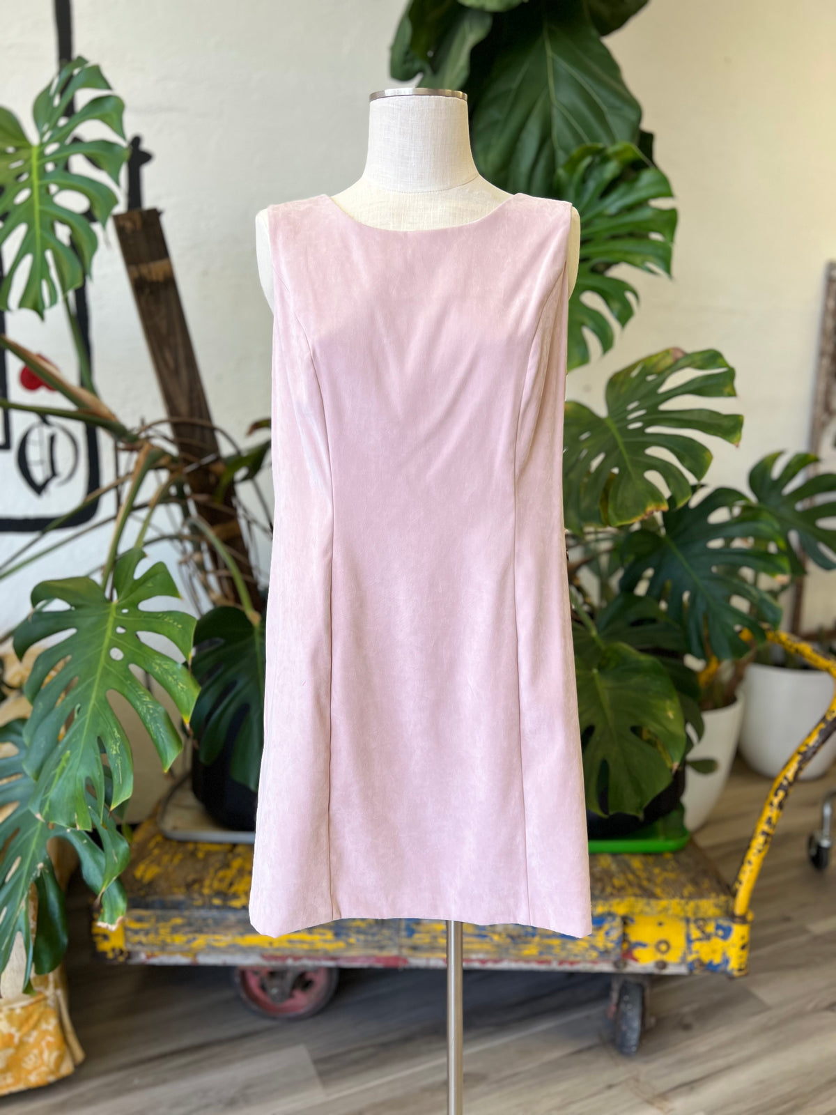 Vault Vintage | Pink Suede Dress w/Cardi size 12