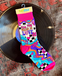 All You Need Is Love Crew Socks