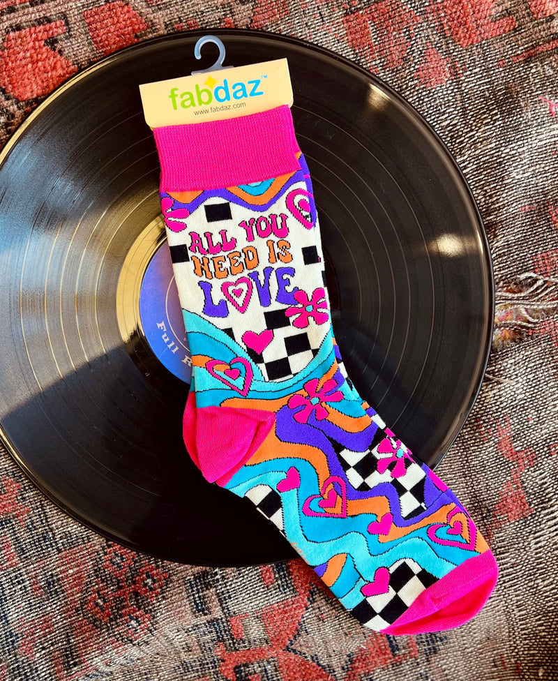 All You Need Is Love Crew Socks