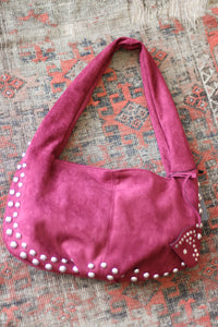 Suede Stud Shoulder Bag + 2 Colors