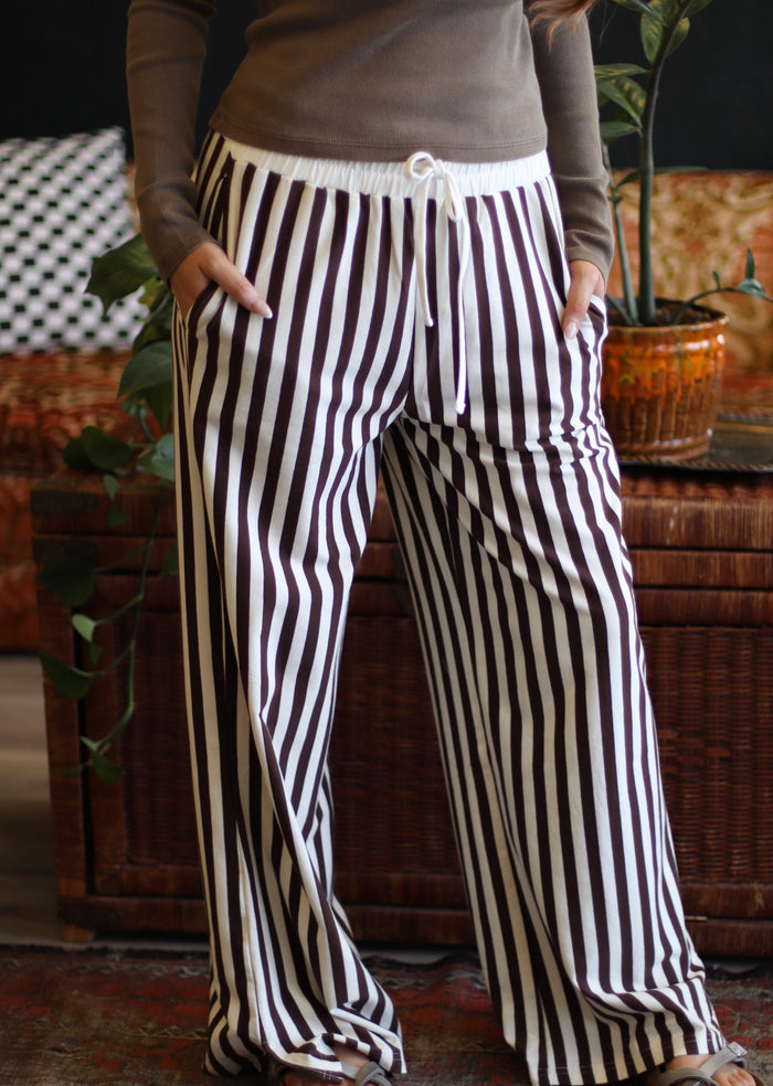 Stella Stripe Pants + Chocolate