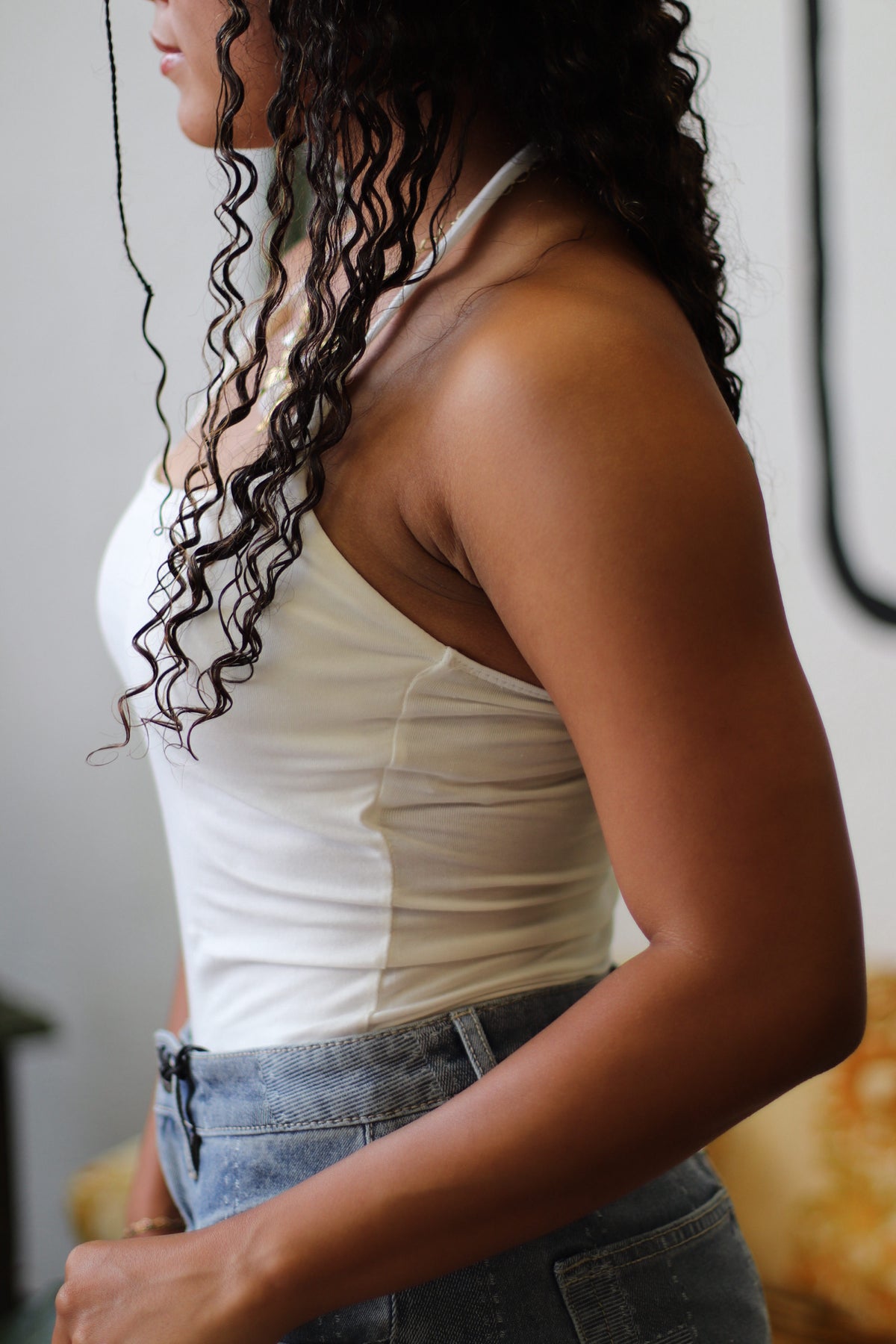 Jenna Cream Halter Top