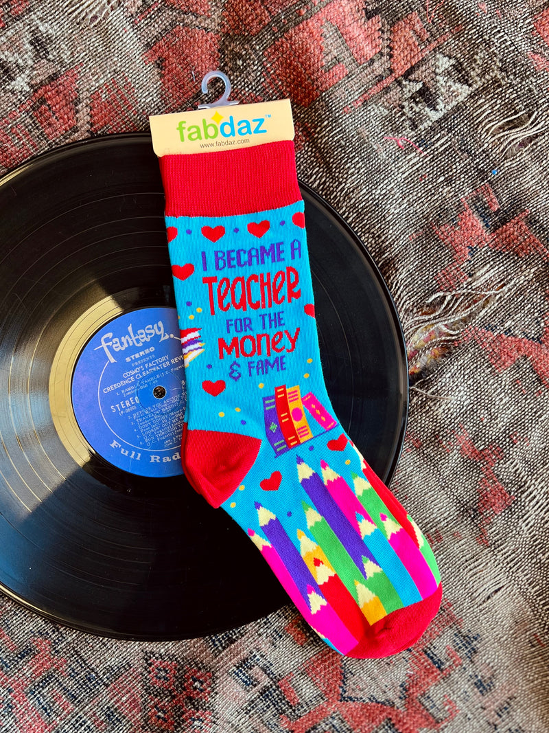 Money and Fame Crew Socks