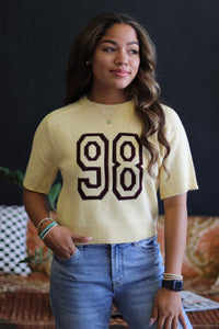 Mellie Short Sleeve 98 Sweater Top + Butter