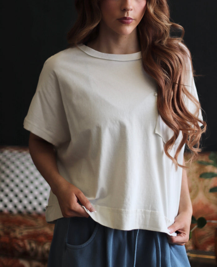 Dolly Oversized Boxy Top + Bone