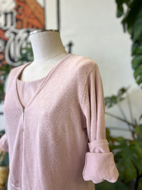 Vault Vintage | Pink Suede Dress w/Cardi size 12