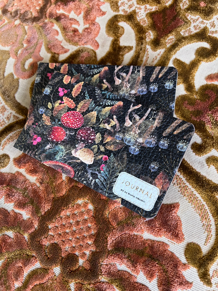 Horizontal Vegan Leather Weekly Planner Forest Mushrooms