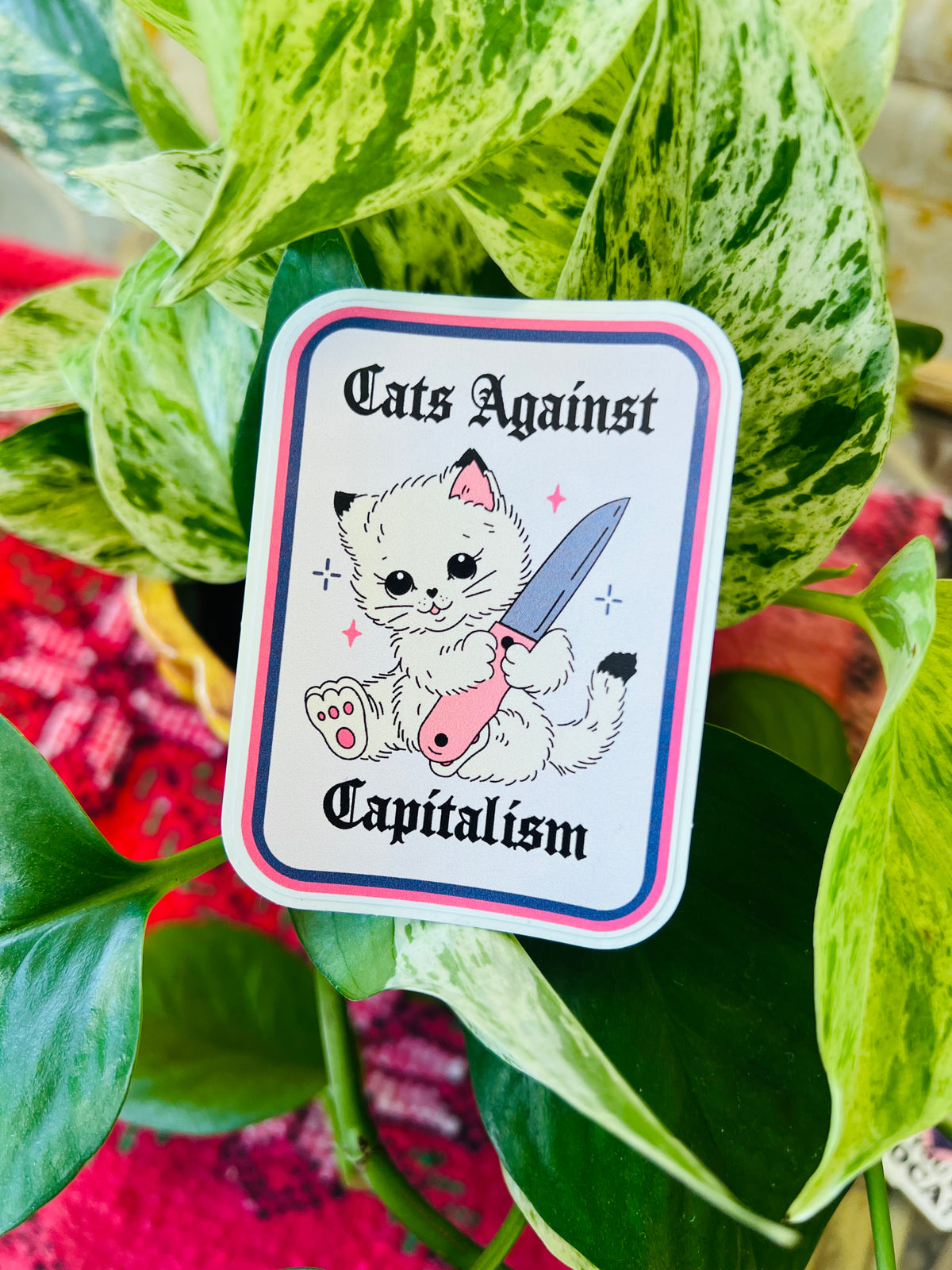 Cats Against Capitalism Sticker